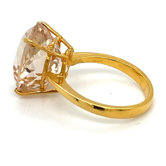 Certified Imperial Topaz 13.56ct Solid 22K Ring - Picture 6 of 8